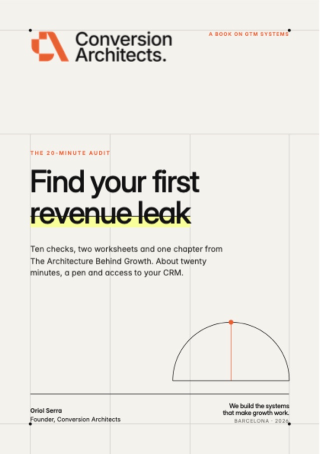 Cover of the guide: Find your first revenue leak, the 20-minute audit
